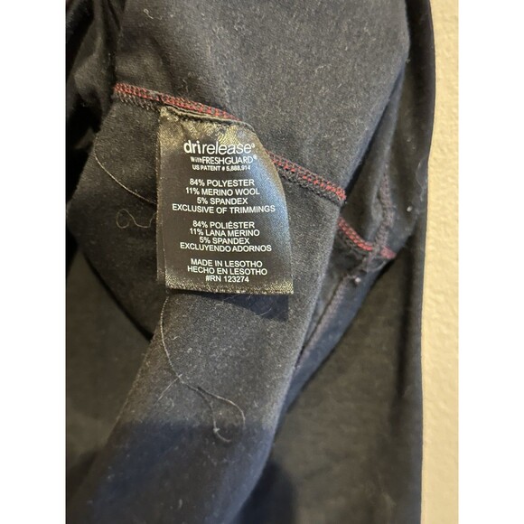 Merino Blend By Paradox Men Baselayer Medium Dri Release 1/4 Zip Pullover Black - Picture 5 of 8